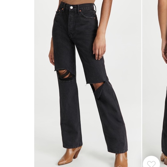 RE/DONE High Rise Rigid Loose Jeans - Picture 1 of 8